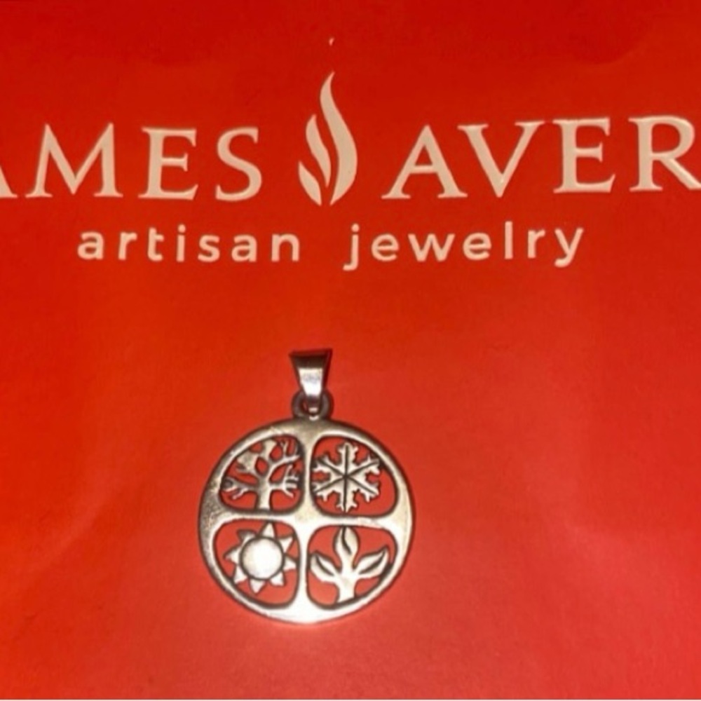 Retired James Avery Sterling Silver Four 4 Seasons Sun Snowflake Spring Pendant